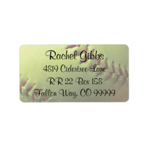 Softball Sports Wedding Thema Adressen Labels Adressaufkleber