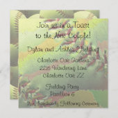 Softball Sports Wedding Theme Empfang Card Einladung (Vorne/Hinten)