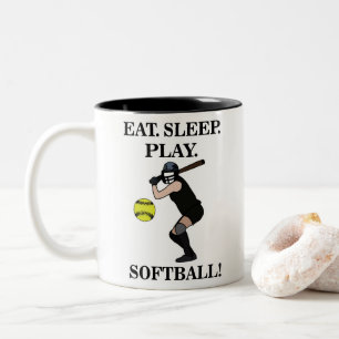 Softball-Sportsspieler Zweifarbige Tasse