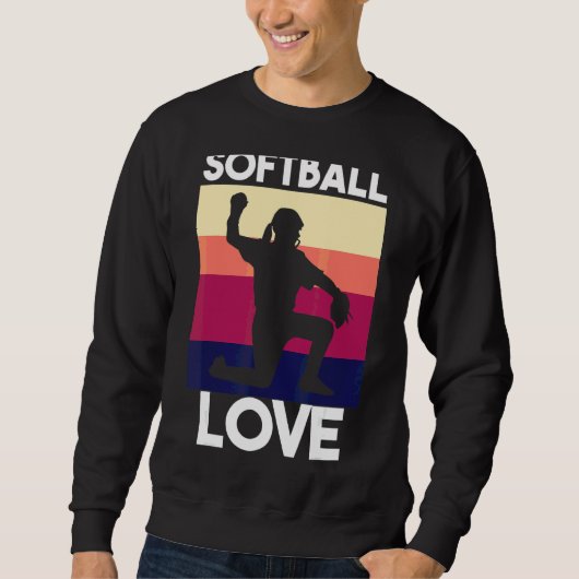 Softball Sprichwort Girl 2 Sweatshirt (Vorderseite)
