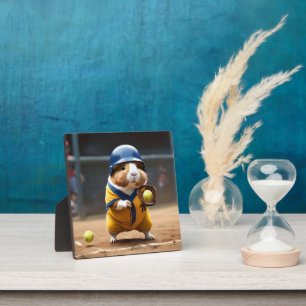 Softball-Star: Das große Spiel des Meerschweinchen Fotoplatte