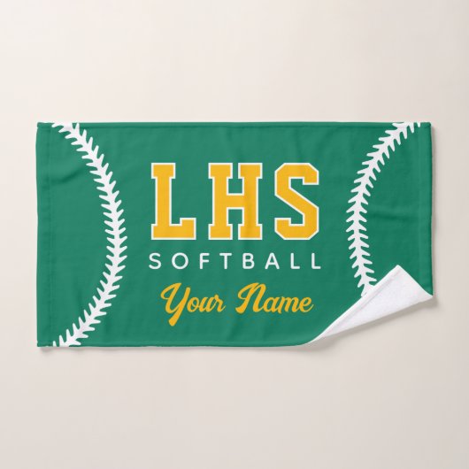 Softball Stiche Custom Sport Handtuch Team Initial (Handtuch)