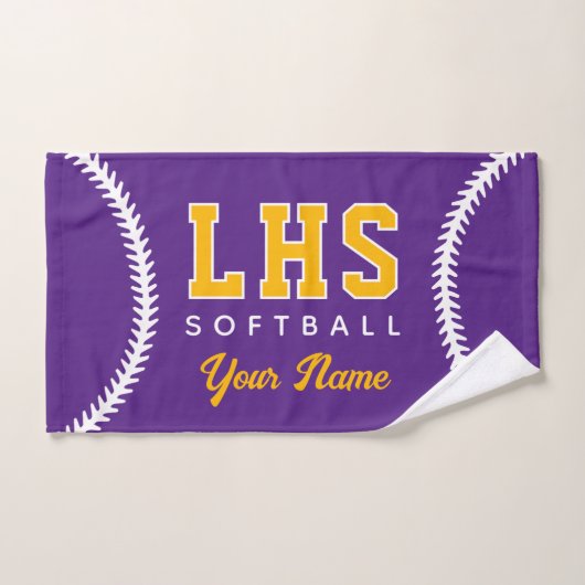 Softball Stiche Custom Sport Handtuch Team Initial (Handtuch)