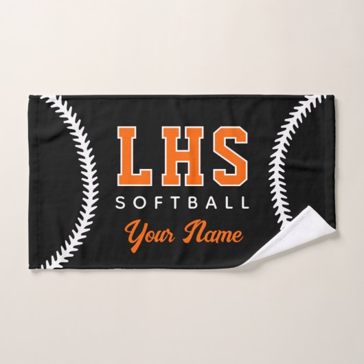 Softball Stiche Custom Sport Handtuch Team Initial (Handtuch)