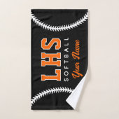 Softball Stiche Custom Sport Handtuch Team Initial (Handtuch)