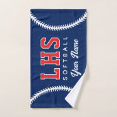 Softball Stiche Custom Sport Handtuch Team Initial (Handtuch)