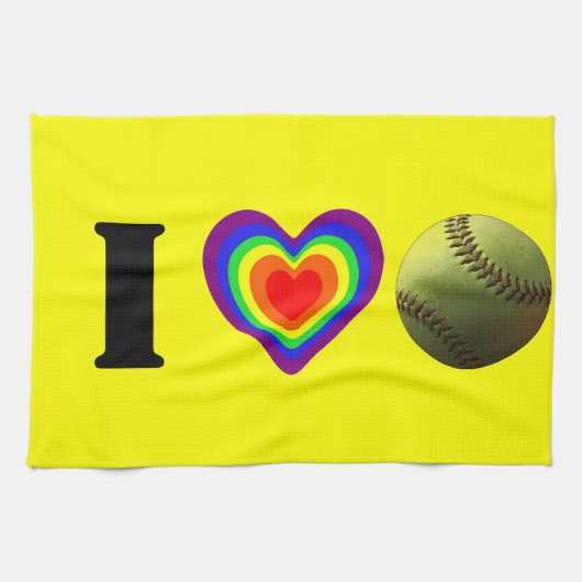 Softball-Stolz Geschirrtuch (Horizontal)