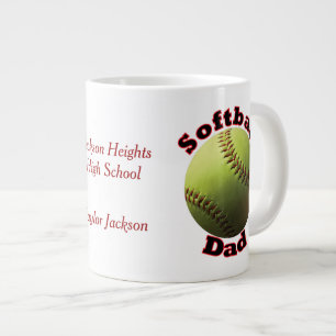 Softball-stolzer Vater Jumbo-Tasse
