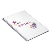 Softball-Strudel Notizblock (Rechte Seite)