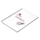 Softball-Strudel Notizblock (Linke Seite)