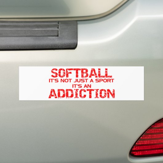 Softball-Sucht Autoaufkleber (Auf Auto)