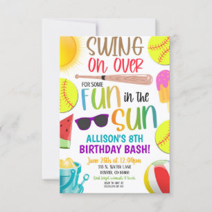 Softball Summer Party Einladung