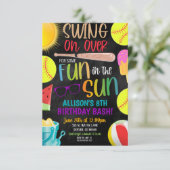 Softball Summer Party Einladung (Stehend Vorderseite)