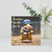 Softball Superstar: Das große Spiel der Guinea, Dankeskarte (Stehend Vorderseite)