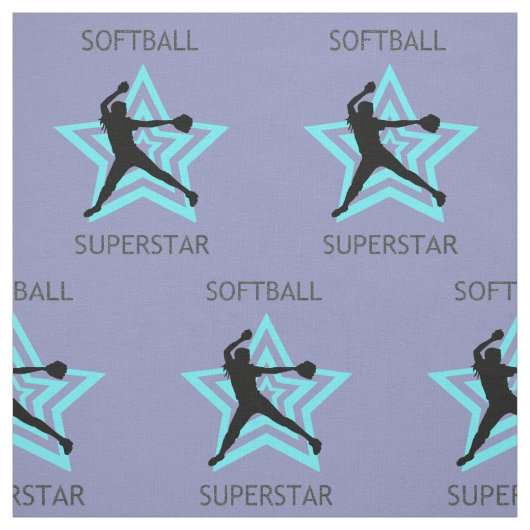 Softball Superstar Fabric Stoff (Muster)