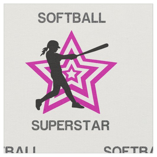 Softball Superstar Fabric Stoff (Nahaufnahme)