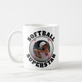 Softball Superstar-Foto Kaffeetasse (Links)