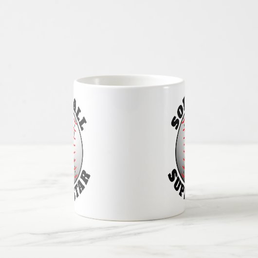 Softball Superstar Sport Kaffeetasse (Mittel)
