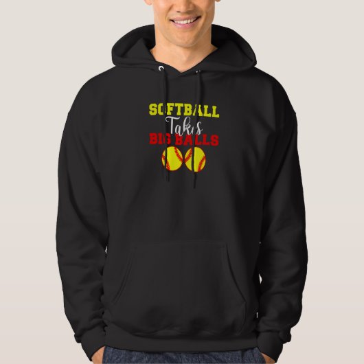 Softball takes big Balls Softball Hoodie (Vorderseite)