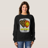 Softball Tante gebleicht Leopard Herzhandschuh Sof Sweatshirt (Vorne ganz)