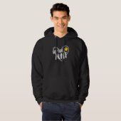 Softball-Tante Herz Hoodie (Vorne ganz)