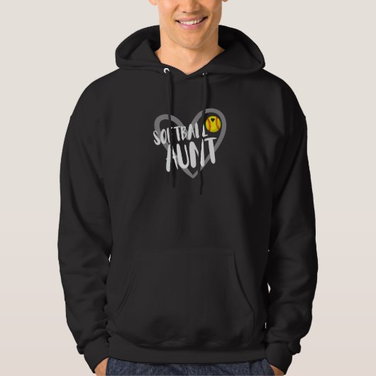 Softball-Tante Herz Hoodie (Vorderseite)