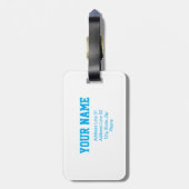 Softball-Tasche Etikett Gepäckanhänger (Rückseite vertikal)