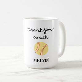 Softball-Tasse für Sporttrainer, Danke, Geschenk Kaffeetasse