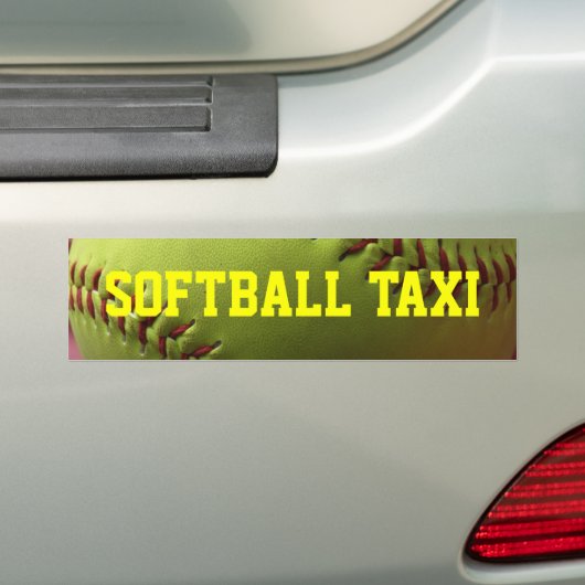 Softball-Taxi Autoaufkleber (Auf Auto)