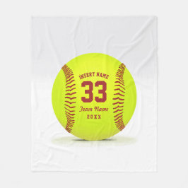 Softball Team Custom Fleecedecke