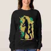 Softball Team Fans Father And Daughter Playing  1 Sweatshirt (Vorderseite)