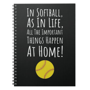 Softball Team Geschenkideen Schnellimbiss Spieleri Notizblock