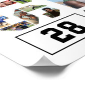 Softball Team Hochrangiger Abschluss FotoCollage Poster (Ecke)