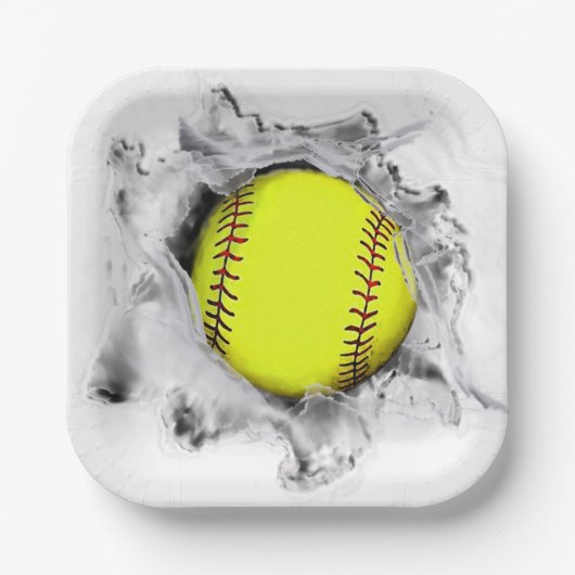 Softball Team Party Napkins Pappteller (Vorderseite)