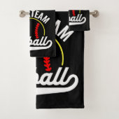Softball Team Player ADD NAME Personalisierte Liga Badhandtuch Set (Insitu)