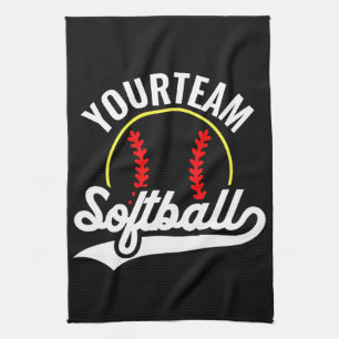 Softball Team Player ADD NAME Personalisierte Liga Geschirrtuch