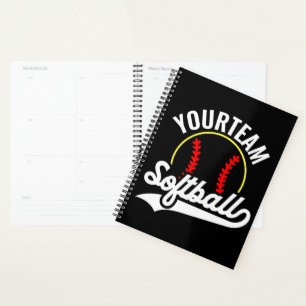 Softball Team Player ADD NAME Personalisierte Liga Planer