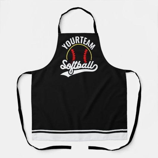 Softball Team Player ADD NAME Personalisierte Liga Schürze (Vorderseite)