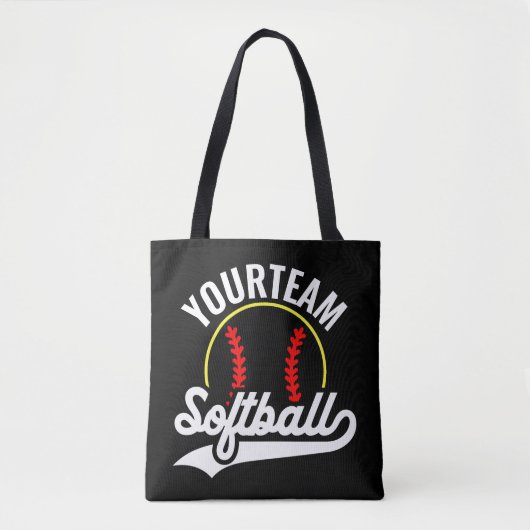 Softball Team Player ADD NAME Personalisierte Liga Tasche (Vorderseite)