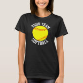 Softball-Team, Player und Jersey Number T - Shirt (Vorderseite)