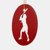 Softball-Teig-Verzierung Keramik Ornament (Links)
