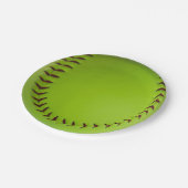 Softball-Teller Pappteller (Schrägansicht)