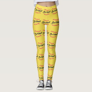 Softball-Text und -Stifte Leggings