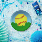 Softball-Thema Pappteller (Party)