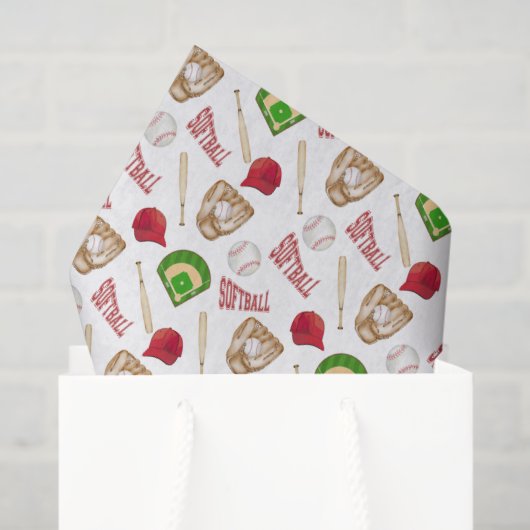 Softball Tissue Paper Seidenpapier (Geschenk Tasche)