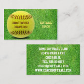 Softball-Trainer-Ball-Visitenkarte Visitenkarte (Vorne/Hinten)