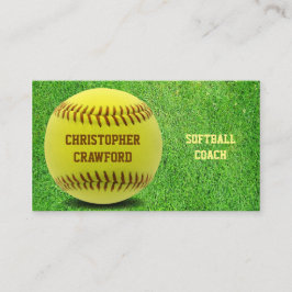 Softball-Trainer-Ball-Visitenkarte Visitenkarte