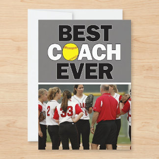 Softball-Trainer Bester Aller Zeiten Benutzerdefin Dankeskarte