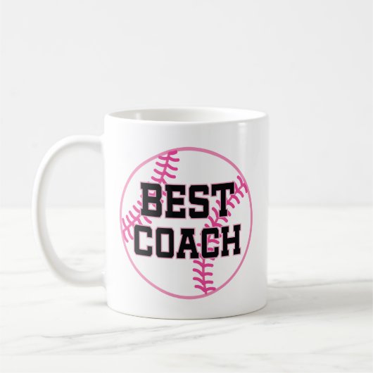 Softball-Trainer-(bestes) Geschenk Kaffeetasse (Links)