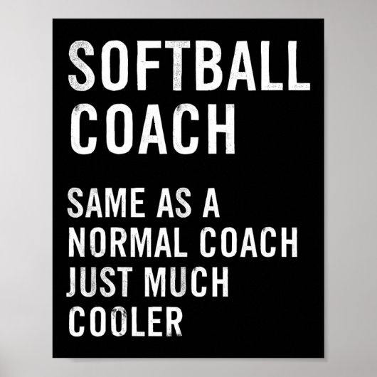 Softball-Trainer-Definition Lustig Poster (Vorne)